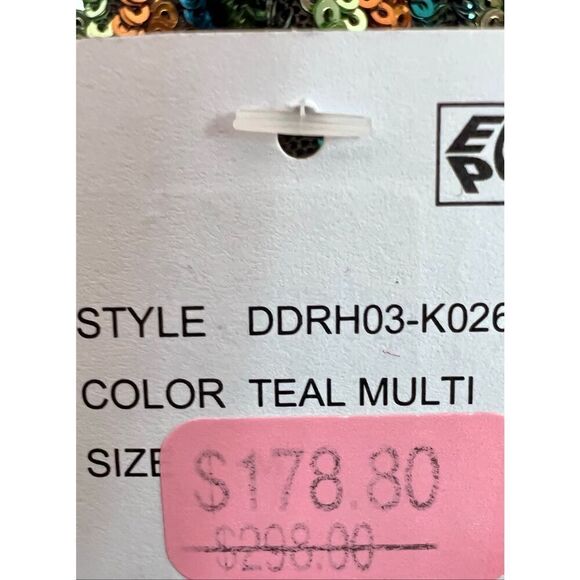 “Nathalia” Dress The Population Multi-color Sequin Cocktail Mini  Dress NWT - Picture 7 of 7